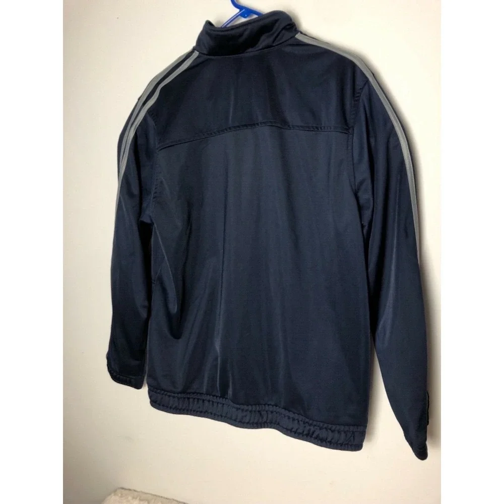 starter mens athletic warmer track jacket blue sz lrg 42/46 euc